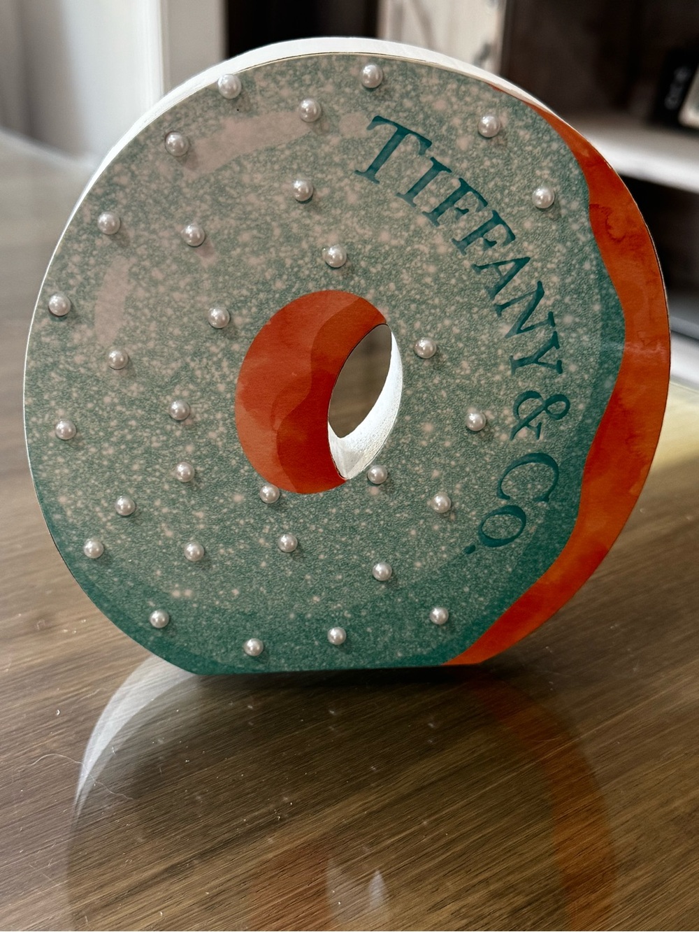 Tiffany & Co. Teal and Orange Donut Party Accent